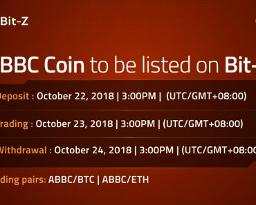 ABBC Coin listing on Bit Z