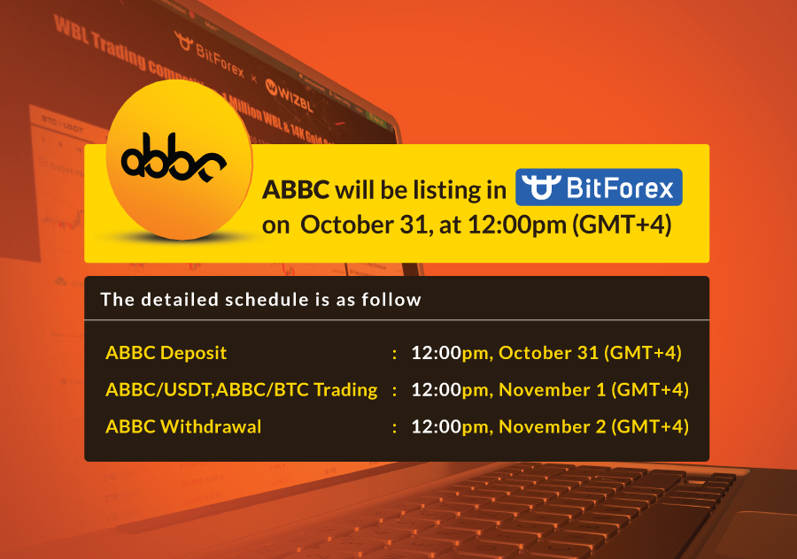 ABBC Coin listing on BitForex